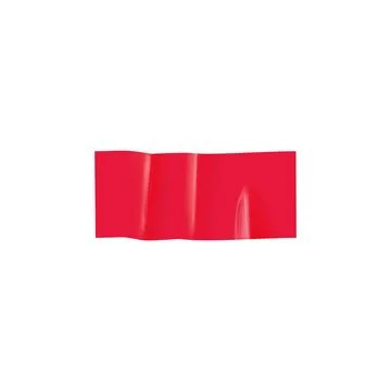Vector 3d illustration of a piece of red adhesive tape, with wrinkles. Stockillustratie