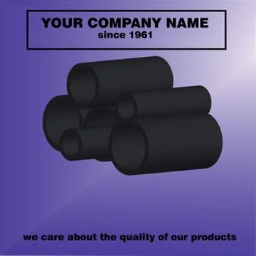 Vector 3D image pipes 库存插图