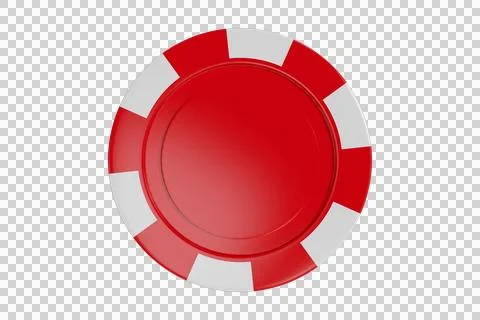 Vector 3D image of red casino token 스톡 사진