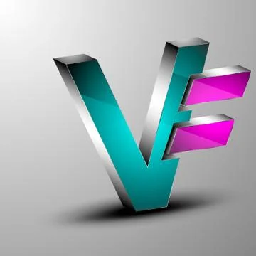 The vector 3d letter Stock Illustration