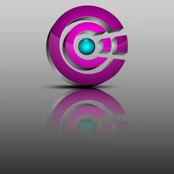 The vector 3d logo.Concept design Stock Illustration