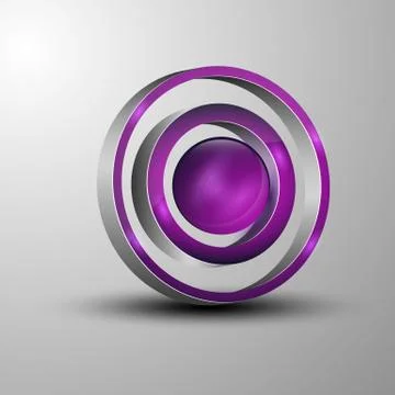 The vector 3d logo.Concept mechanism design Stock Illustration