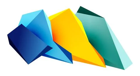 Vector 3d low poly triangle geometric design elements Stock Illustration