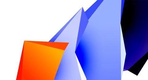 Vector 3d low poly triangle geometric design elements 스톡 일러스트