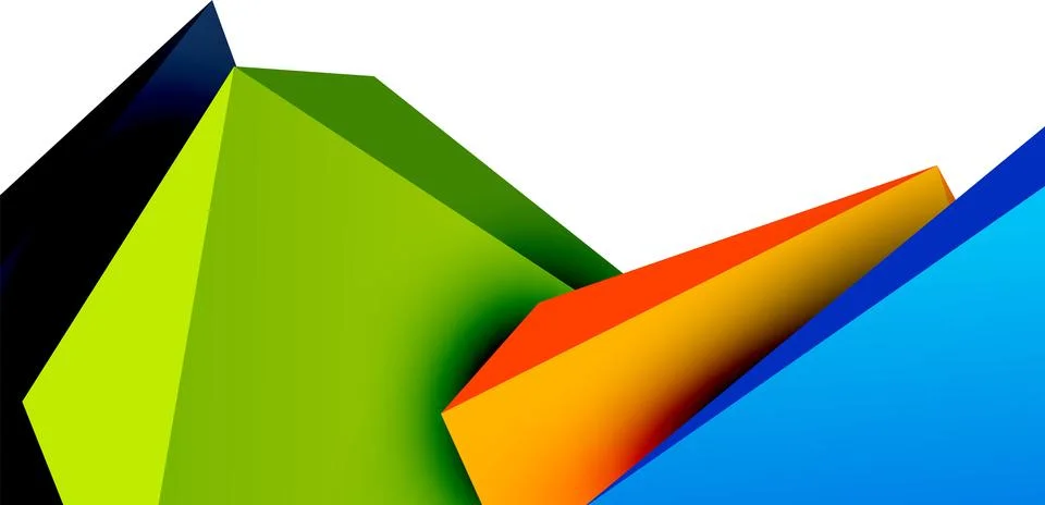 Vector 3d low poly triangle geometric design elements Illustrazione stock