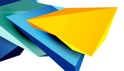 Vector 3d low poly triangle geometric design elements Stock Illustration