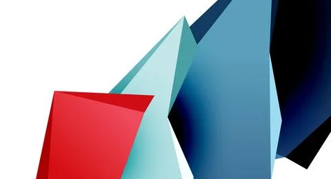 Vector 3d low poly triangle geometric design elements Stock Illustration