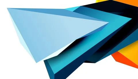 Vector 3d low poly triangle geometric design elements 스톡 일러스트