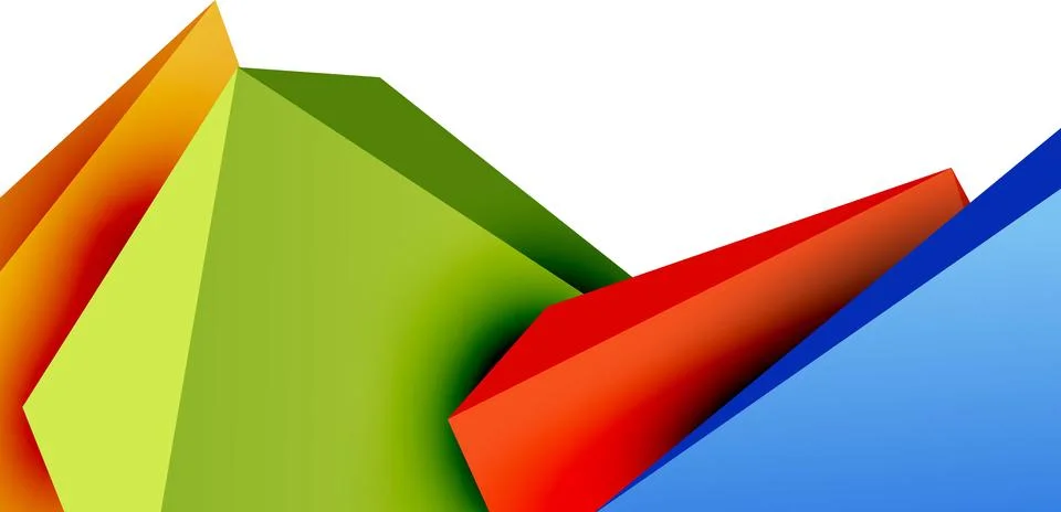 Vector 3d low poly triangle geometric design elements 스톡 일러스트