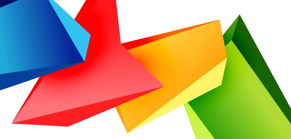 Vector 3d low poly triangle geometric design elements Illustrazione stock