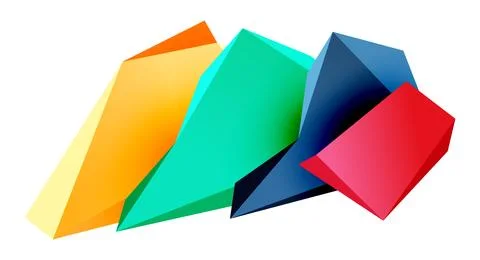 Vector 3d low poly triangle geometric design elements Illustrazione stock