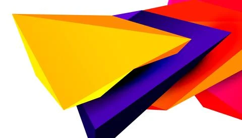 Vector 3d low poly triangle geometric design elements Illustrazione stock