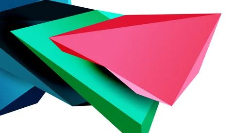 Vector 3d low poly triangle geometric design elements Stock Illustration