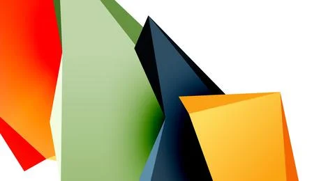 Vector 3d low poly triangle geometric design elements Stock Illustration