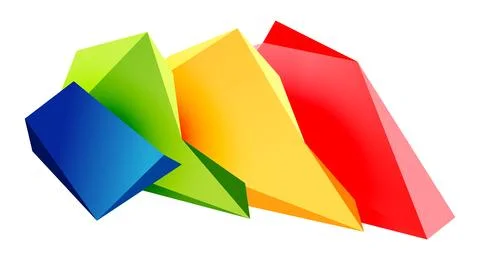 Vector 3d low poly triangle geometric design elements イラスト素材