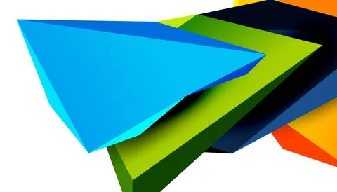 Vector 3d low poly triangle geometric design elements Stock Illustration