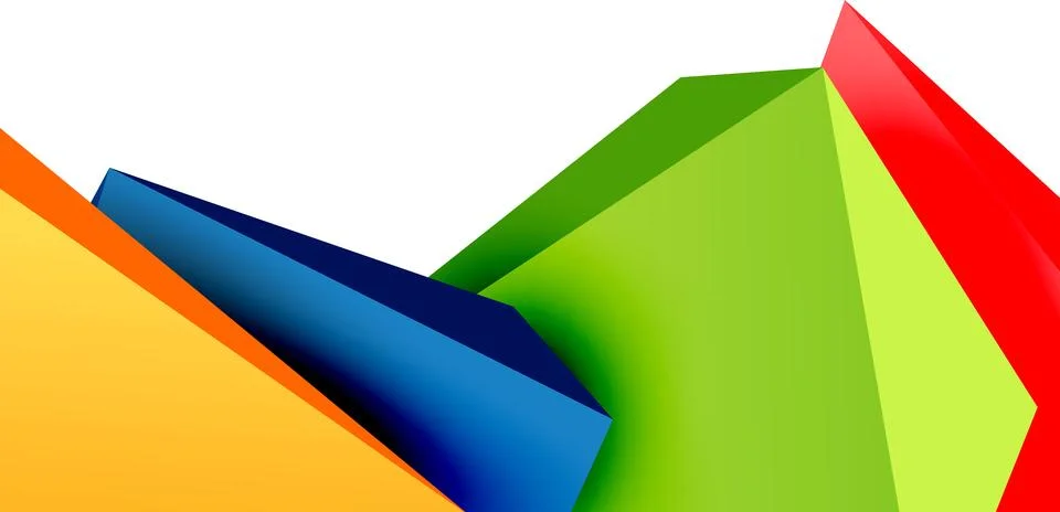 Vector 3d low poly triangle geometric design elements Stock Illustration