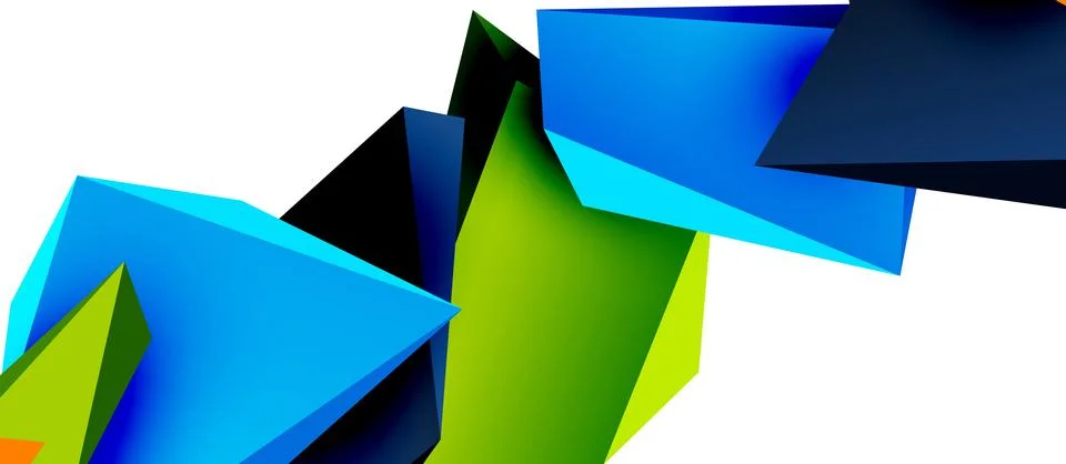 Vector 3d low poly triangle geometric design elements 스톡 일러스트