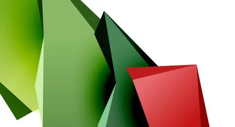 Vector 3d low poly triangle geometric design elements Illustrazione stock
