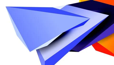 Vector 3d low poly triangle geometric design elements Stock Illustration