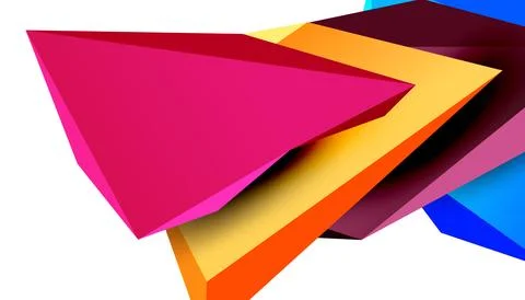 Vector 3d low poly triangle geometric design elements 스톡 일러스트