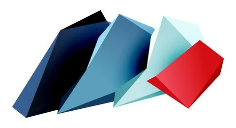 Vector 3d low poly triangle geometric design elements 스톡 일러스트