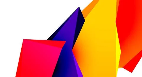 Vector 3d low poly triangle geometric design elements Stock Illustration