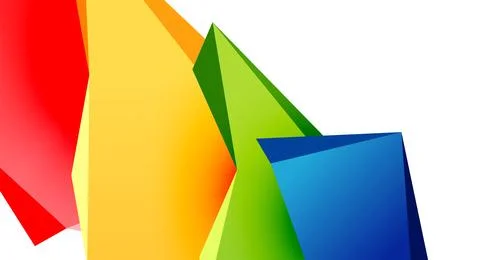 Vector 3d low poly triangle geometric design elements Stock Illustration