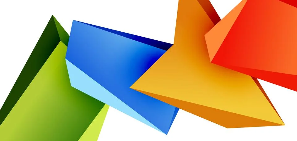 Vector 3d low poly triangle geometric design elements Illustrazione stock