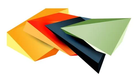 Vector 3d low poly triangle geometric design elements 스톡 일러스트