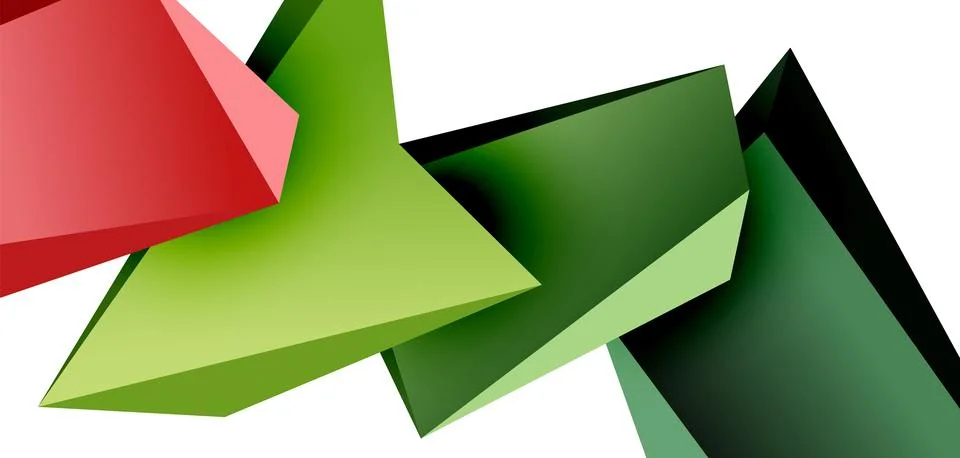 Vector 3d low poly triangle geometric design elements Illustrazione stock