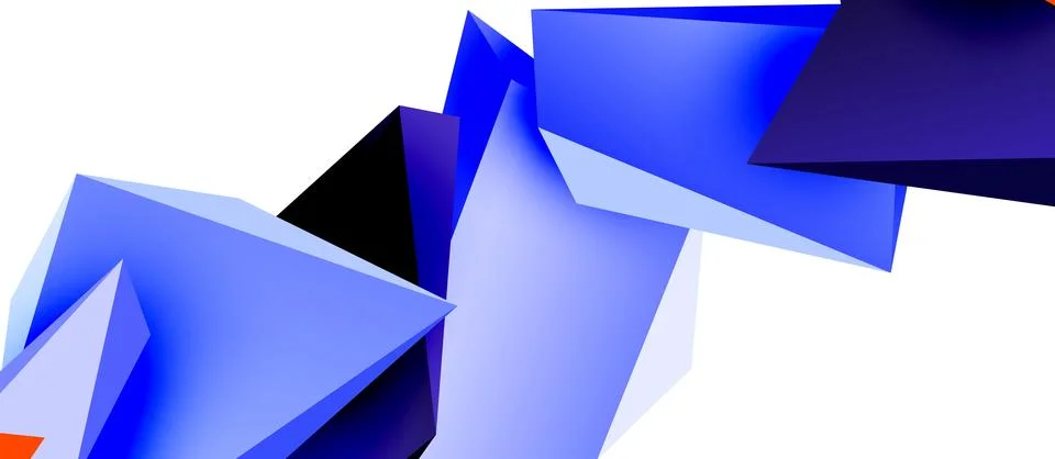 Vector 3d low poly triangle geometric design elements Stock Illustration