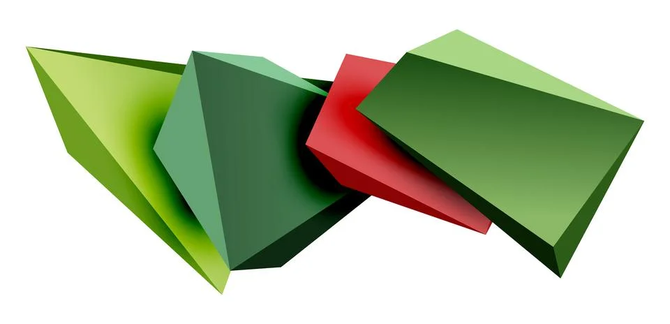 Vector 3d low poly triangle geometric design elements Stock Illustration