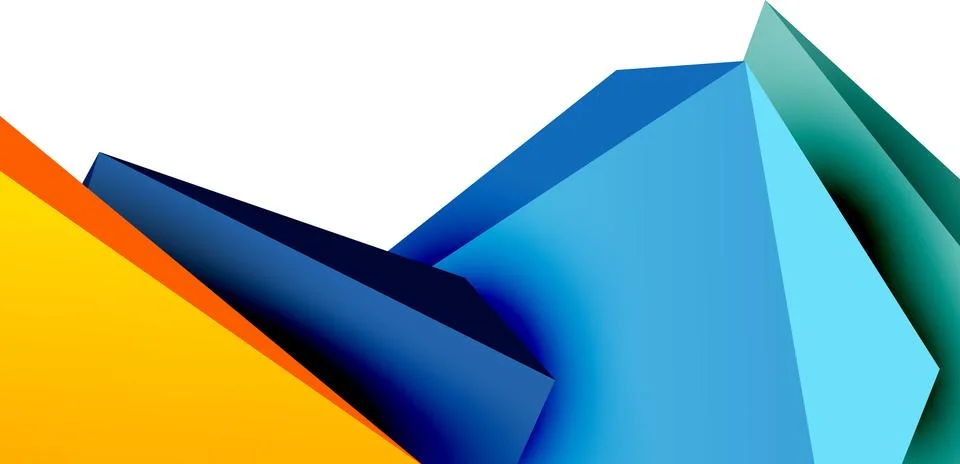 Vector 3d low poly triangle geometric design elements Illustrazione stock