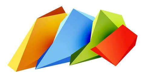 Vector 3d low poly triangle geometric design elements Illustrazione stock