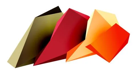 Vector 3d low poly triangle geometric design elements 스톡 일러스트