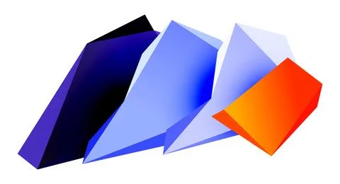 Vector 3d low poly triangle geometric design elements Stock Illustration