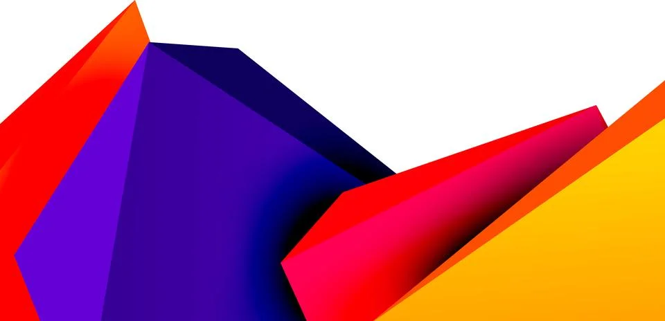 Vector 3d low poly triangle geometric design elements Stock Illustration