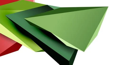 Vector 3d low poly triangle geometric design elements Stock Illustration