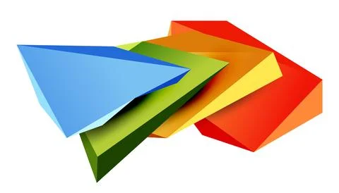 Vector 3d low poly triangle geometric design elements 스톡 일러스트