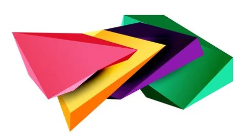 Vector 3d low poly triangle geometric design elements 스톡 일러스트