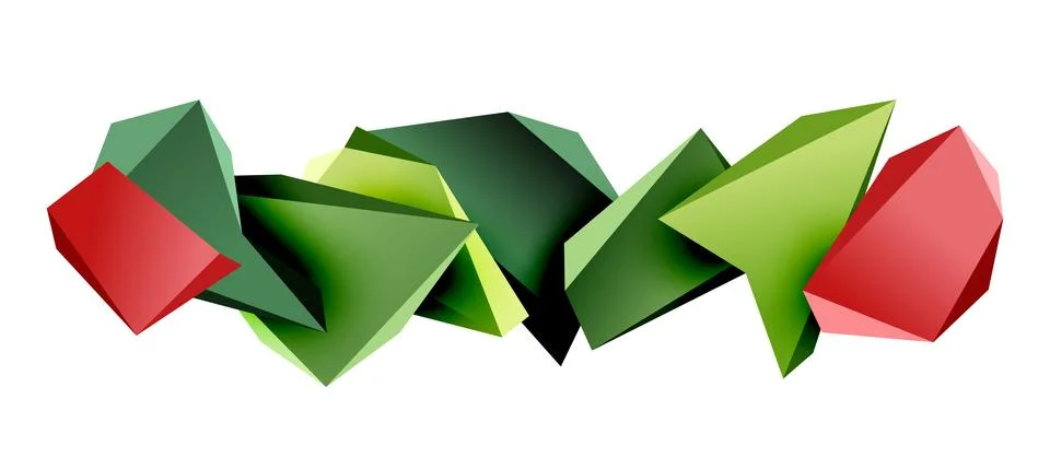 Vector 3d low poly triangle geometric design elements 스톡 일러스트