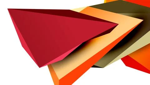 Vector 3d low poly triangle geometric design elements 스톡 일러스트