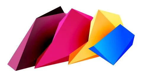 Vector 3d low poly triangle geometric design elements Stock Illustration
