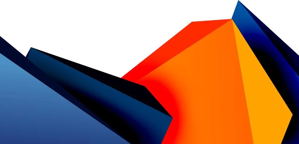 Vector 3d low poly triangle geometric design elements Illustrazione stock