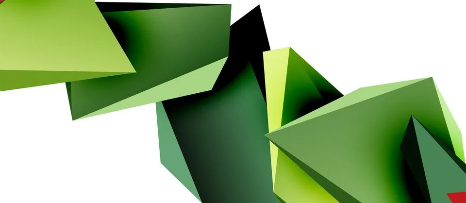 Vector 3d low poly triangle geometric design elements Illustrazione stock