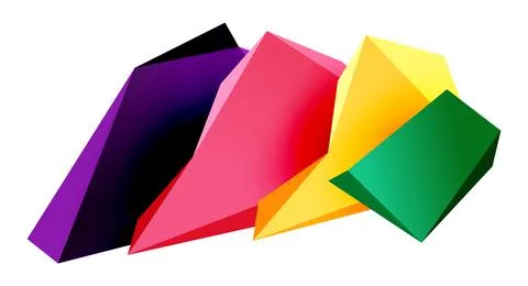 Vector 3d low poly triangle geometric design elements Stock Illustration