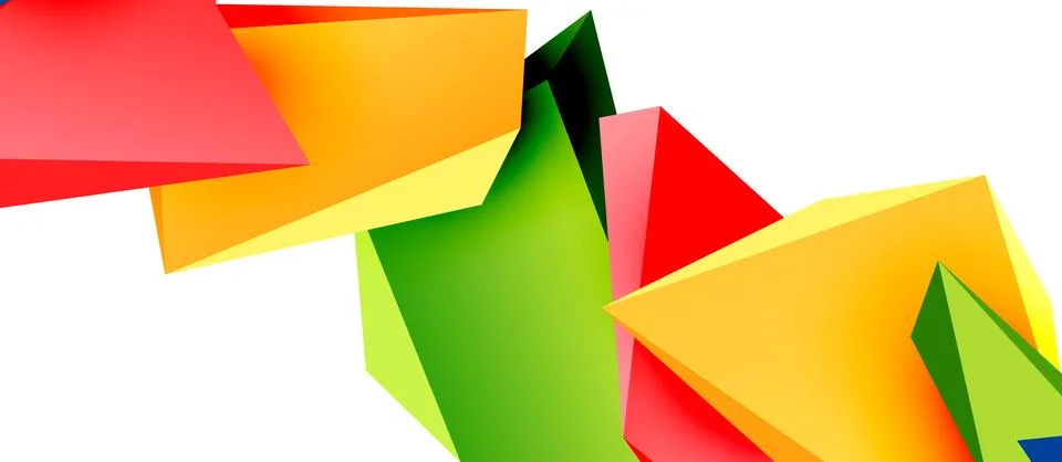 Vector 3d low poly triangle geometric design elements イラスト素材