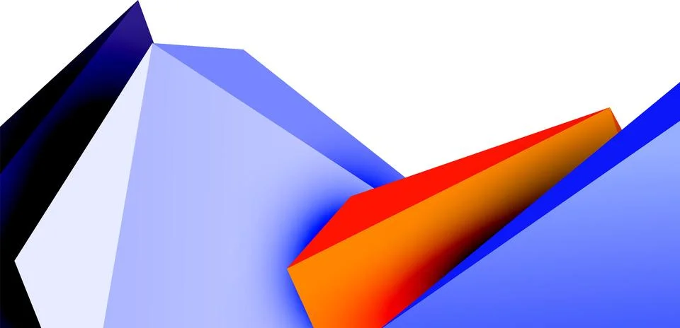 Vector 3d low poly triangle geometric design elements 스톡 일러스트