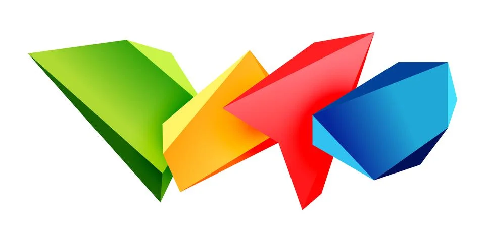 Vector 3d low poly triangle geometric design elements Illustrazione stock